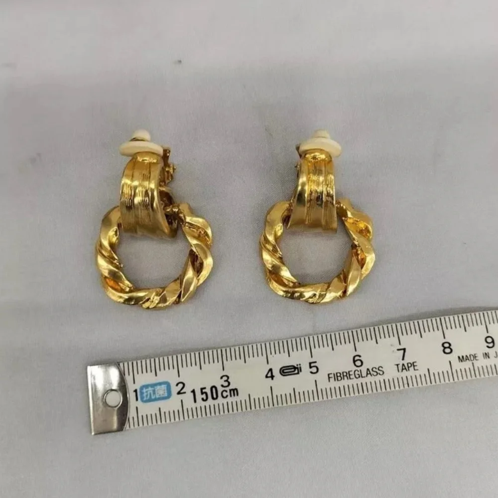 Vintage Yves Saint Laurent gold hoop earrings